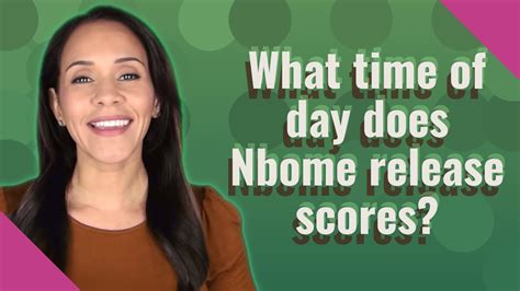 Exam Score Reporting. . Nbome score release